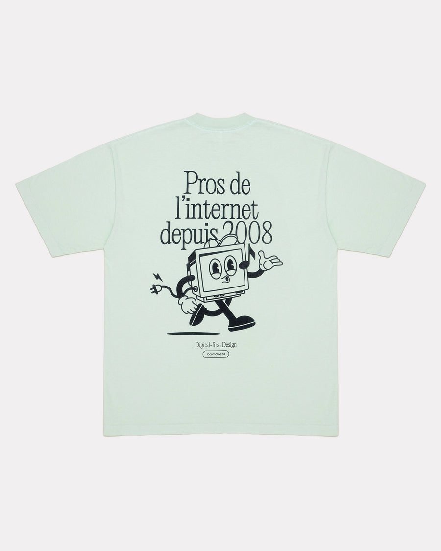 T-Shirt menthe Pros de l'internet